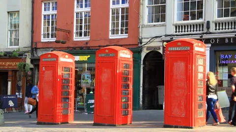 Phone booths Stock Footage 39521264