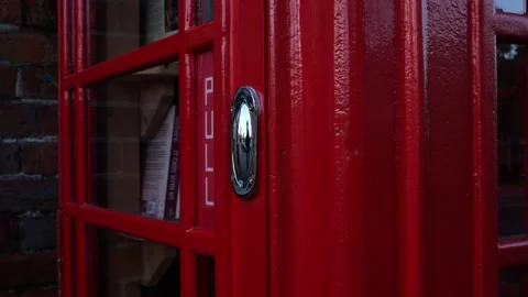 Phone box handle close up Stock Footage 255051784