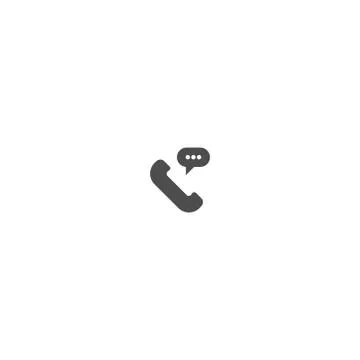 Phone bubble chat icon logo vector Illustrazione stock