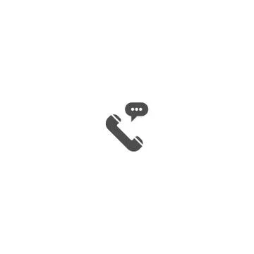 Phone bubble chat icon logo vector Illustrazione stock