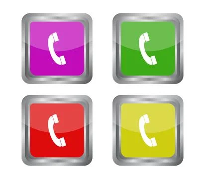 Phone button icon illustrated in vector on white background phone button i... 스톡 사진