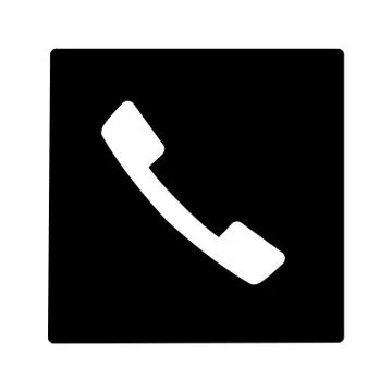Phone Button Square Web Icon Stock Illustration