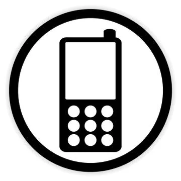 Phone button on white. Stock Illustration