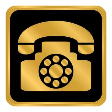 Phone button on white. Stock Illustration