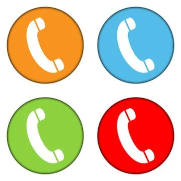 Phone buttons set Stock Illustration