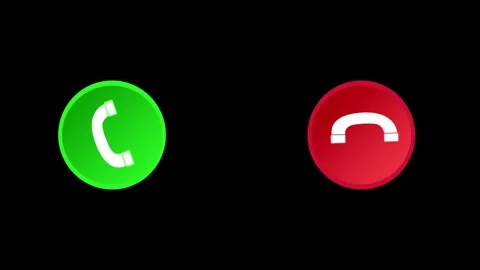 Phone Call Accept Decline UI Animation Stock-Footage 335608696