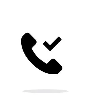 Phone call accept simple icon on white background Stock Illustration