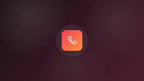 Phone Call Animated Icon 16:9 Stock Footage 345158442