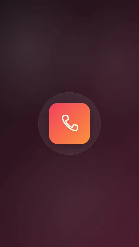 Phone Call Animated Icon 9:16 Stock Footage 345158451