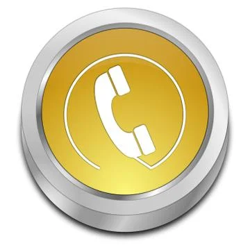 Phone call Button - 3D illustration Stock Illustration
