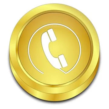 Phone call Button - 3D illustration Stock Illustration