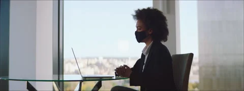 A phone call during COVID-19 Video stock 147648564