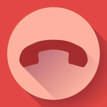 Phone Call end vector Icon Stock Illustration