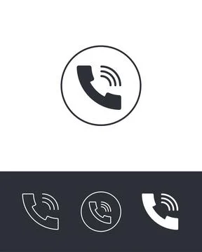 Phone Call Flat Icons Stock Illustration