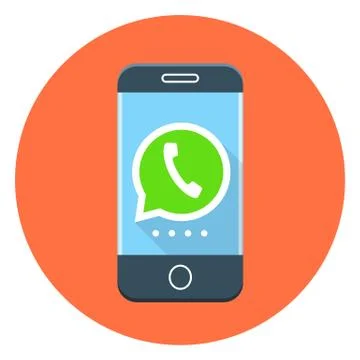 Phone call flat vector icon Illustrazione stock