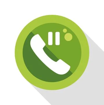 Phone call hold pause button icon symbol Stock Illustration
