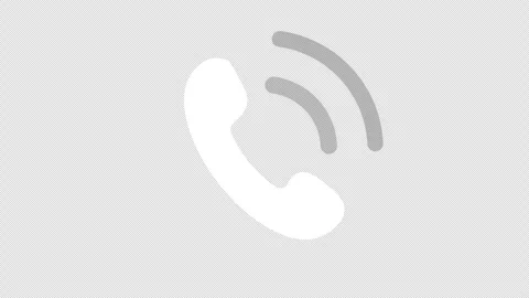 Phone Call Icon Animation with Ringing Waves and Alpha Channel Stock Footage 333814680