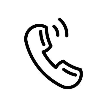 Phone Call Icon Ideal for Communication and Customer Service Stock Illustration