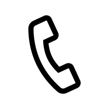 Phone call icon line isolated on white background. Black flat thin icon on .. Stock Illustration