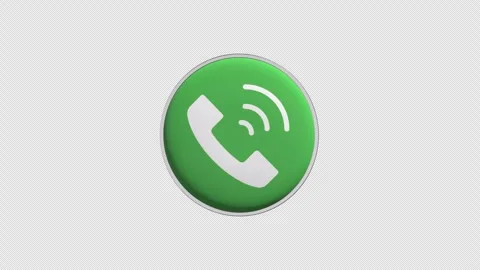 Phone Call Icon Loop 4K With Alpha Channel Stock Footage 304889606