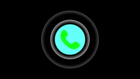 Phone call icon ringing animation with big radio wave. Stock-Footage 333888026