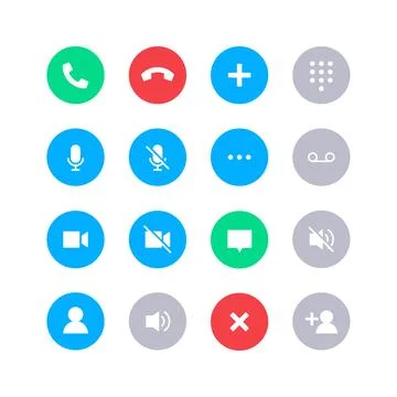 Phone call icon set. Stock Illustration