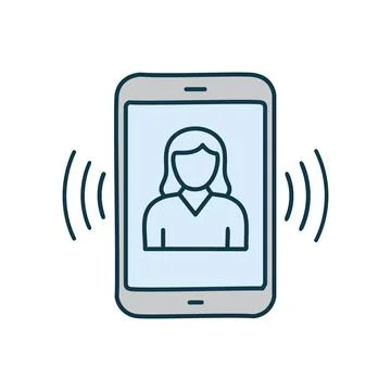 Phone call icon. A simple phone icon with a ringing sound, symbolizing an i.. Stock Illustration