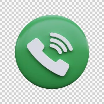 Phone call icon with speech bubble. 3d render. Stock Illustration