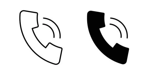 Phone call icon symbol. Flat Vector illustration Illustrazione stock