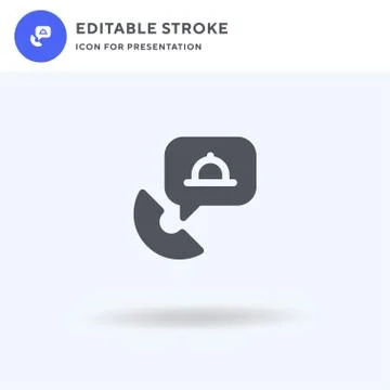 Phone Call icon vector, filled flat sign, solid pictogram isolated on white,  스톡 일러스트