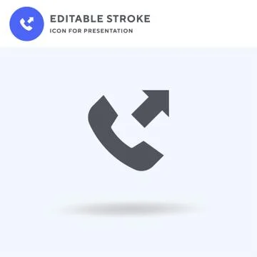 Phone Call icon vector, filled flat sign, solid pictogram isolated on white,  스톡 일러스트