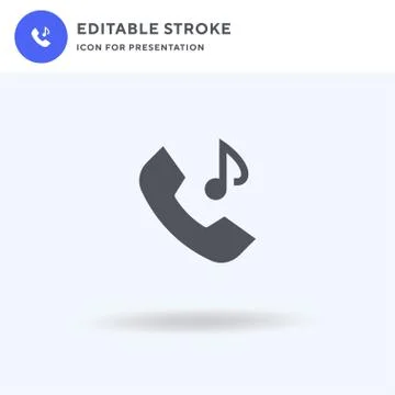 Phone Call icon vector, filled flat sign, solid pictogram isolated on white 스톡 일러스트