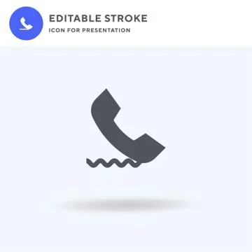 Phone Call icon vector, filled flat sign, solid pictogram isolated on white 스톡 일러스트