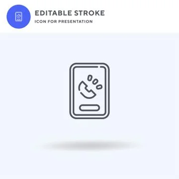 Phone Call icon vector, filled flat sign, solid pictogram isolated on white,  Stock Illustration