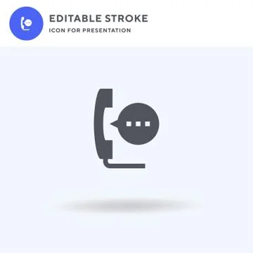 Phone Call icon vector, filled flat sign, solid pictogram isolated on white Stock Illustration