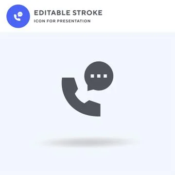 Phone Call icon vector, filled flat sign, solid pictogram isolated on white Stock Illustration