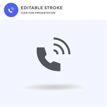 Phone Call icon vector, filled flat sign, solid pictogram isolated on white 스톡 일러스트