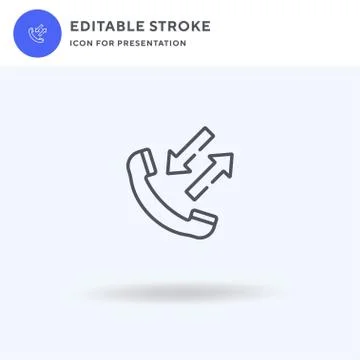 Phone Call icon vector, filled flat sign, solid pictogram isolated on white Stock Illustration