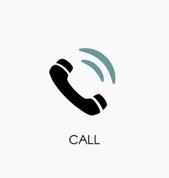 Phone call  icon vector illustration. Telephone symbol Stock Illustration