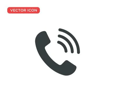 Phone Call Icon Vector Illustration Design Illustrazione stock