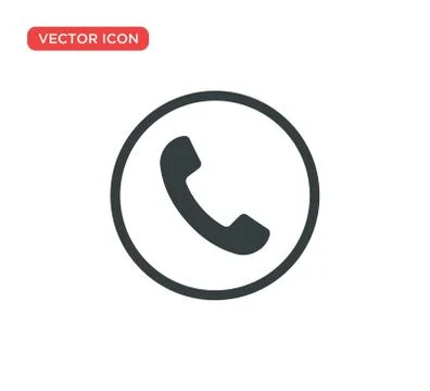 Phone Call Icon Vector Illustration Design Illustrazione stock