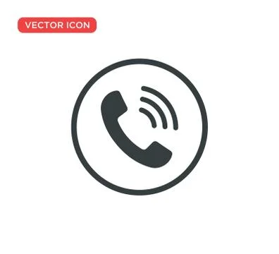 Phone Call Icon Vector Illustration Design Stock Illustration