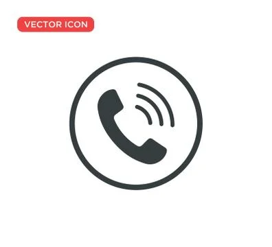 Phone Call Icon Vector Illustration Design Illustrazione stock