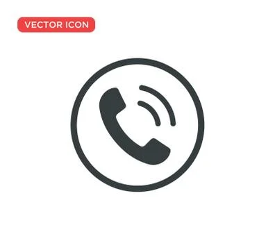 Phone Call Icon Vector Illustration Design Stock Illustration