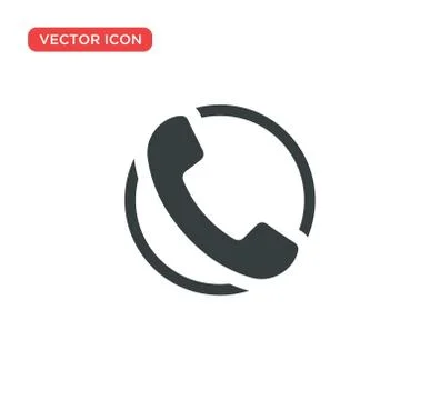 Phone Call Icon Vector Illustration Design Illustrazione stock