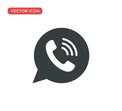 Phone Call Icon Vector Illustration Design Illustrazione stock
