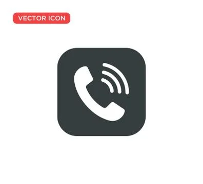 Phone Call Icon Vector Illustration Design Stock Illustration
