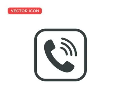 Phone Call Icon Vector Illustration Design Stock Illustration