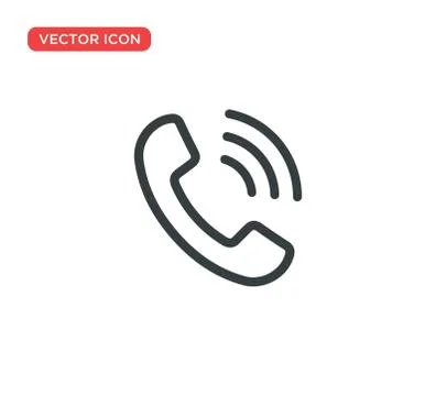 Phone Call Icon Vector Illustration Design Illustrazione stock