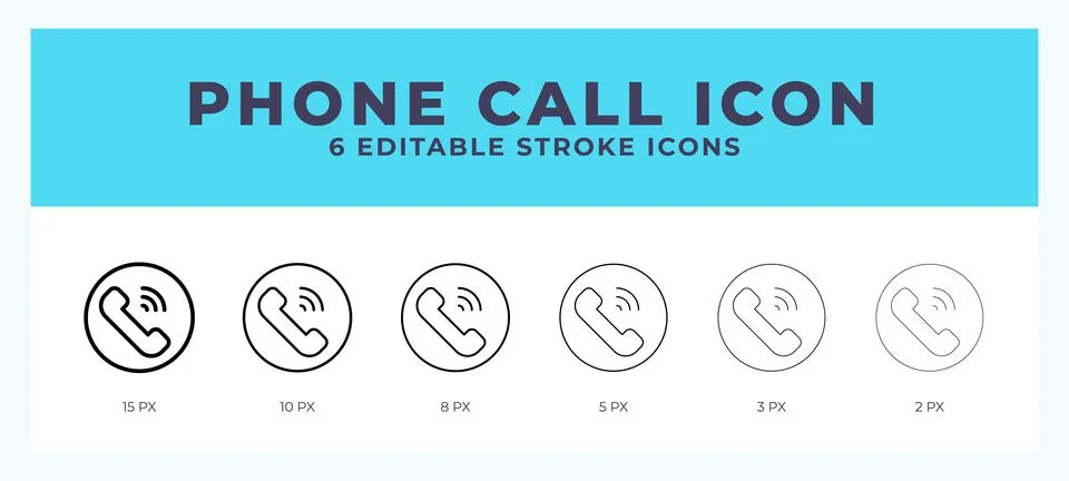 Phone call icon vector for web. And mobile app. Editable stroke outline icon. Stock Illustration
